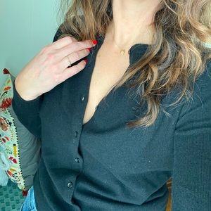 Uniqlo black cashmere cardigan